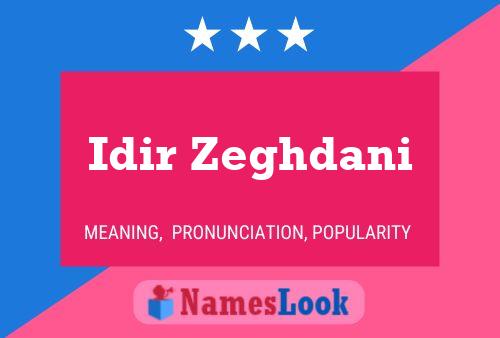 Idir Zeghdani Name Poster