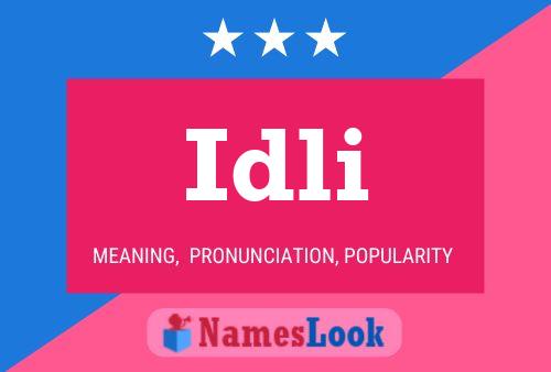 Idli Name Poster