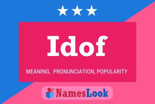 Idof Name Poster