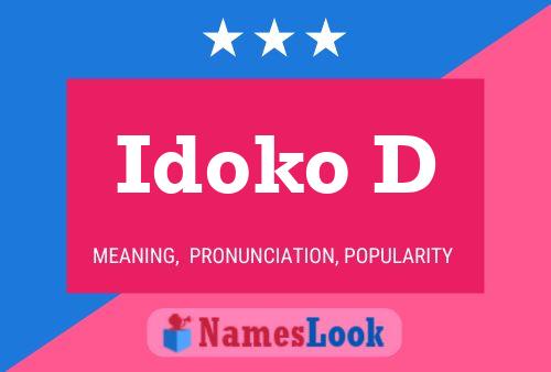 Idoko D Name Poster