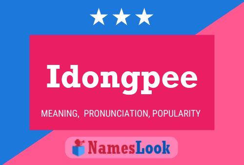 Idongpee Name Poster