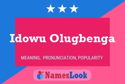 Idowu Olugbenga Name Poster