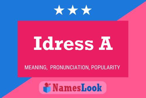 Idress A Name Poster