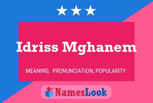 Idriss Mghanem Name Poster