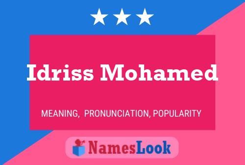 Idriss Mohamed Name Poster