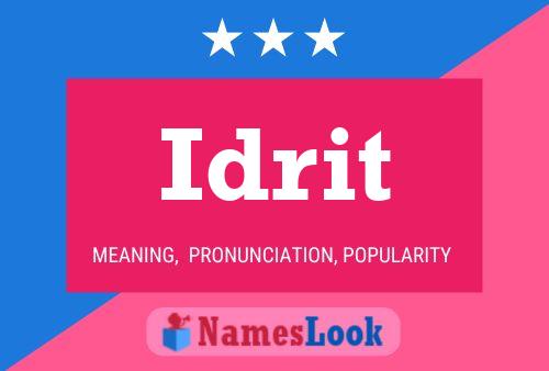 Idrit Name Poster