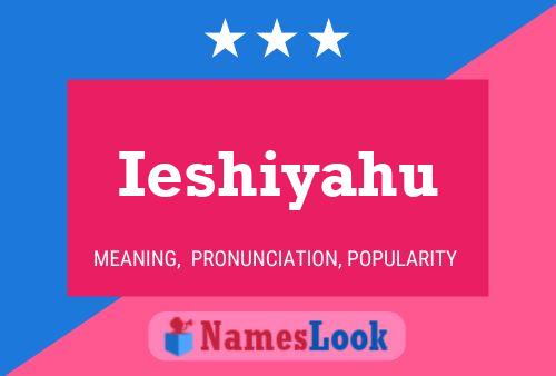 Ieshiyahu Name Poster