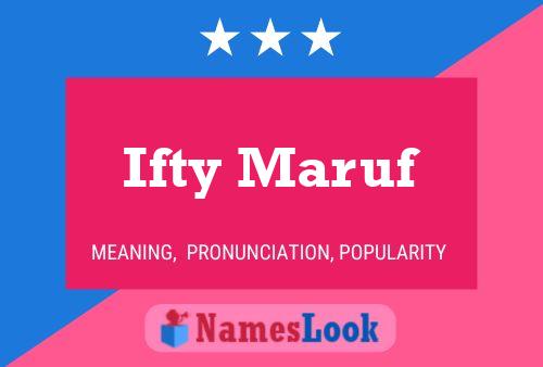 Ifty Maruf Name Poster