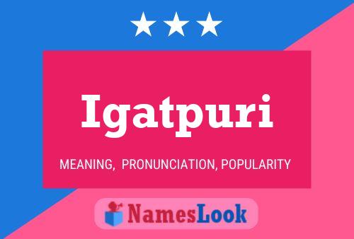 Igatpuri Name Poster