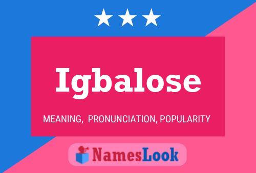 Igbalose Name Poster