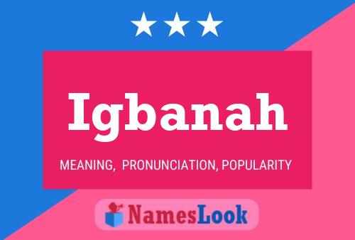 Igbanah Name Poster