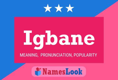 Igbane Name Poster