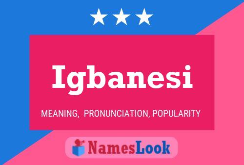 Igbanesi Name Poster