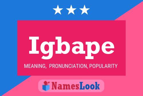 Igbape Name Poster