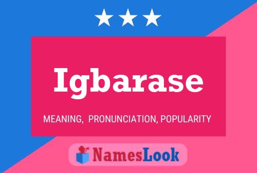 Igbarase Name Poster