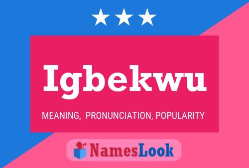 Igbekwu Name Poster