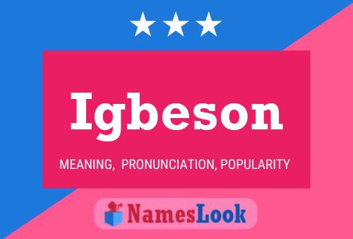 Igbeson Name Poster