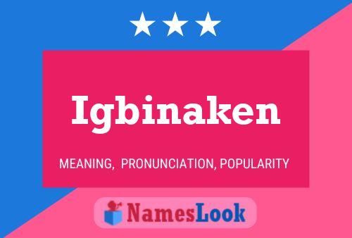 Igbinaken Name Poster