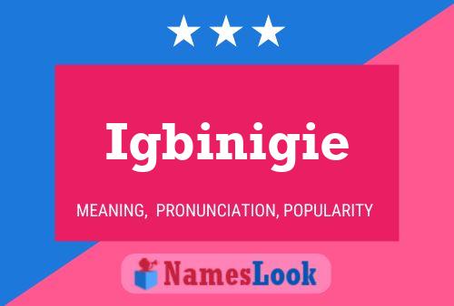 Igbinigie Name Poster