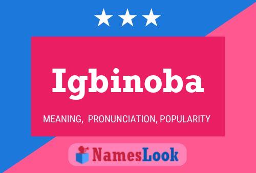 Igbinoba Name Poster