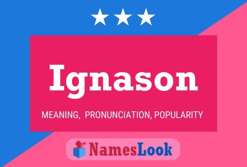 Ignason Name Poster