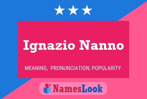 Ignazio Nanno Name Poster