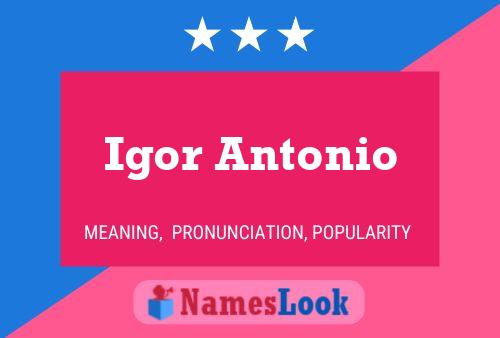 Igor Antonio Name Poster