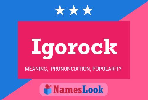 Igorock Name Poster