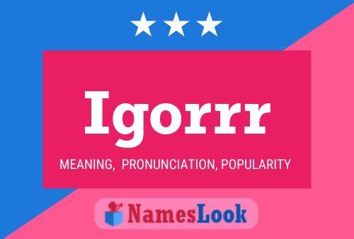 Igorrr Name Poster