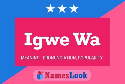 Igwe Wa Name Poster