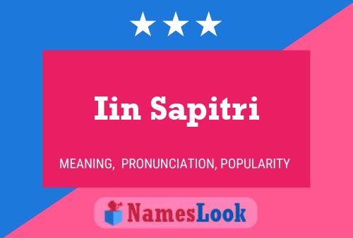 Iin Sapitri Name Poster