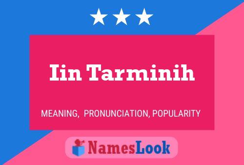 Iin Tarminih Name Poster