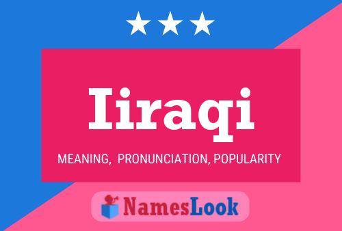 Iiraqi Name Poster