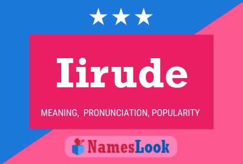 Iirude Name Poster