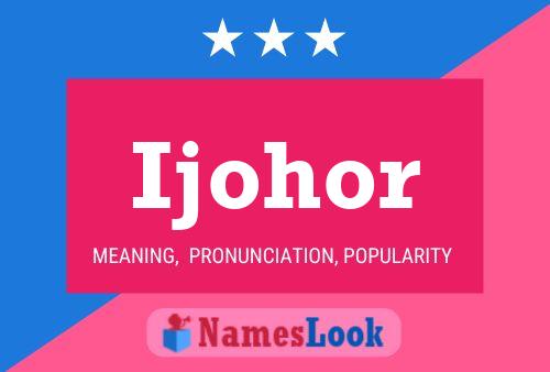 Ijohor Name Poster