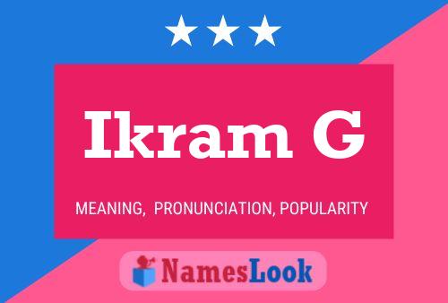 Ikram G Name Poster