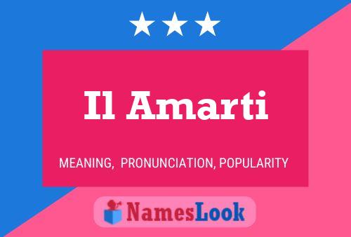 Il Amarti Name Poster