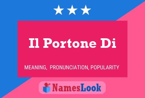 Il Portone Di Name Poster