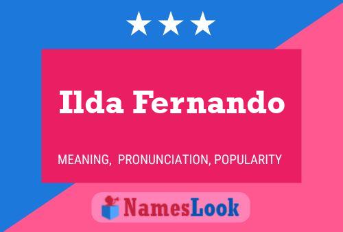 Ilda Fernando Name Poster