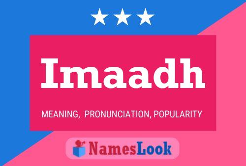 Imaadh Name Poster