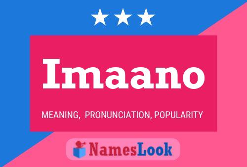 Imaano Name Poster