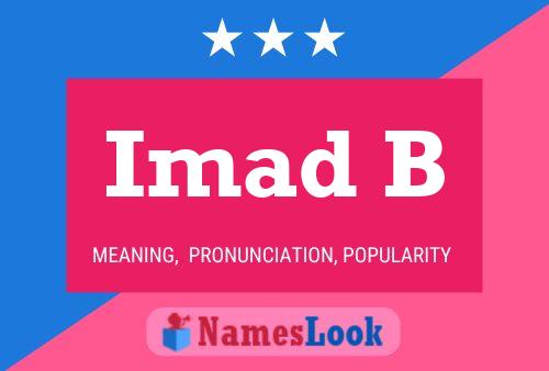 Imad B Name Poster