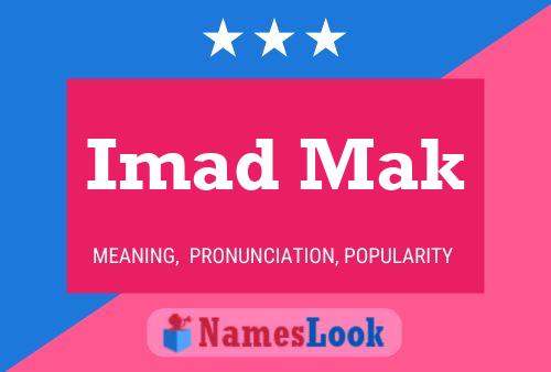 Imad Mak Name Poster