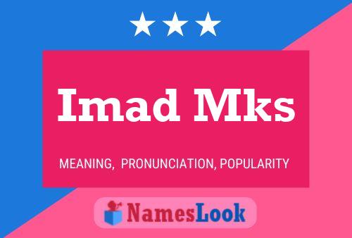 Imad Mks Name Poster