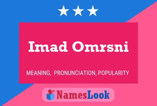 Imad Omrsni Name Poster