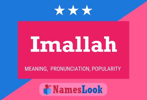 Imallah Name Poster