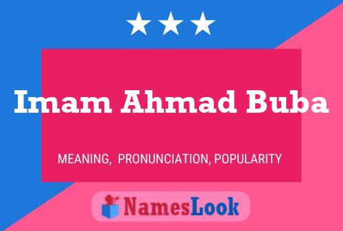 Imam Ahmad Buba Name Poster