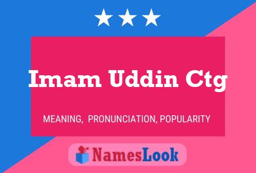 Imam Uddin Ctg Name Poster