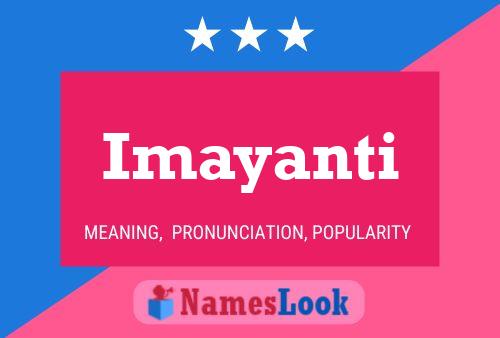 Imayanti Name Poster