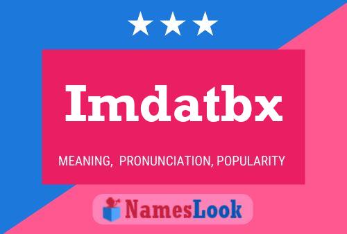 Imdatbx Name Poster